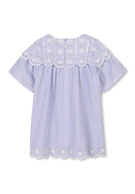 Abito a righe con ricamo a fiori CHLOE' KIDS | C20554N48